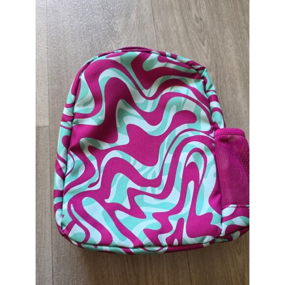 Lands End Pink & Aqua Swirl Insulated Lunchbox - Picture 4 of 9